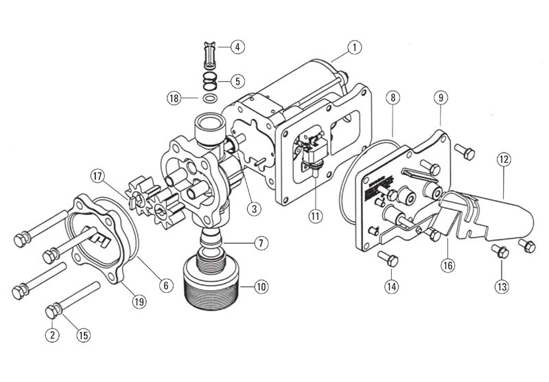 GPI EZ-8 12 Volt Light Weight Fuel Transfer Pump (8 GPM) - Henrich Fuel Gpi Ez 8 Fuel Pump Parts