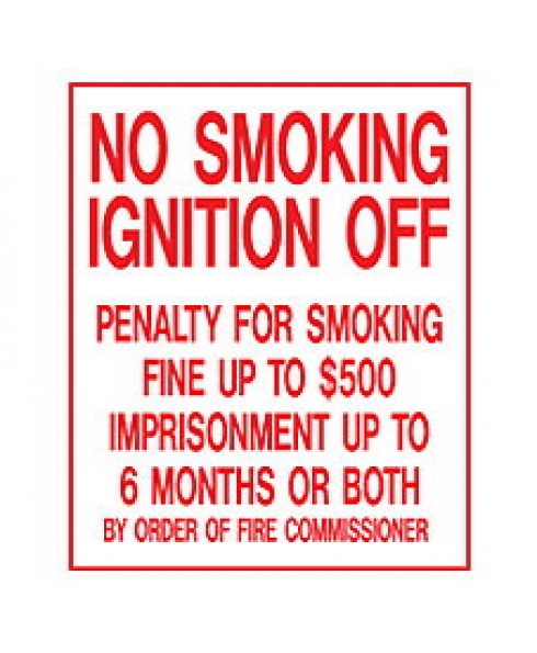 D 26 No Smoking Decal Global Fueling