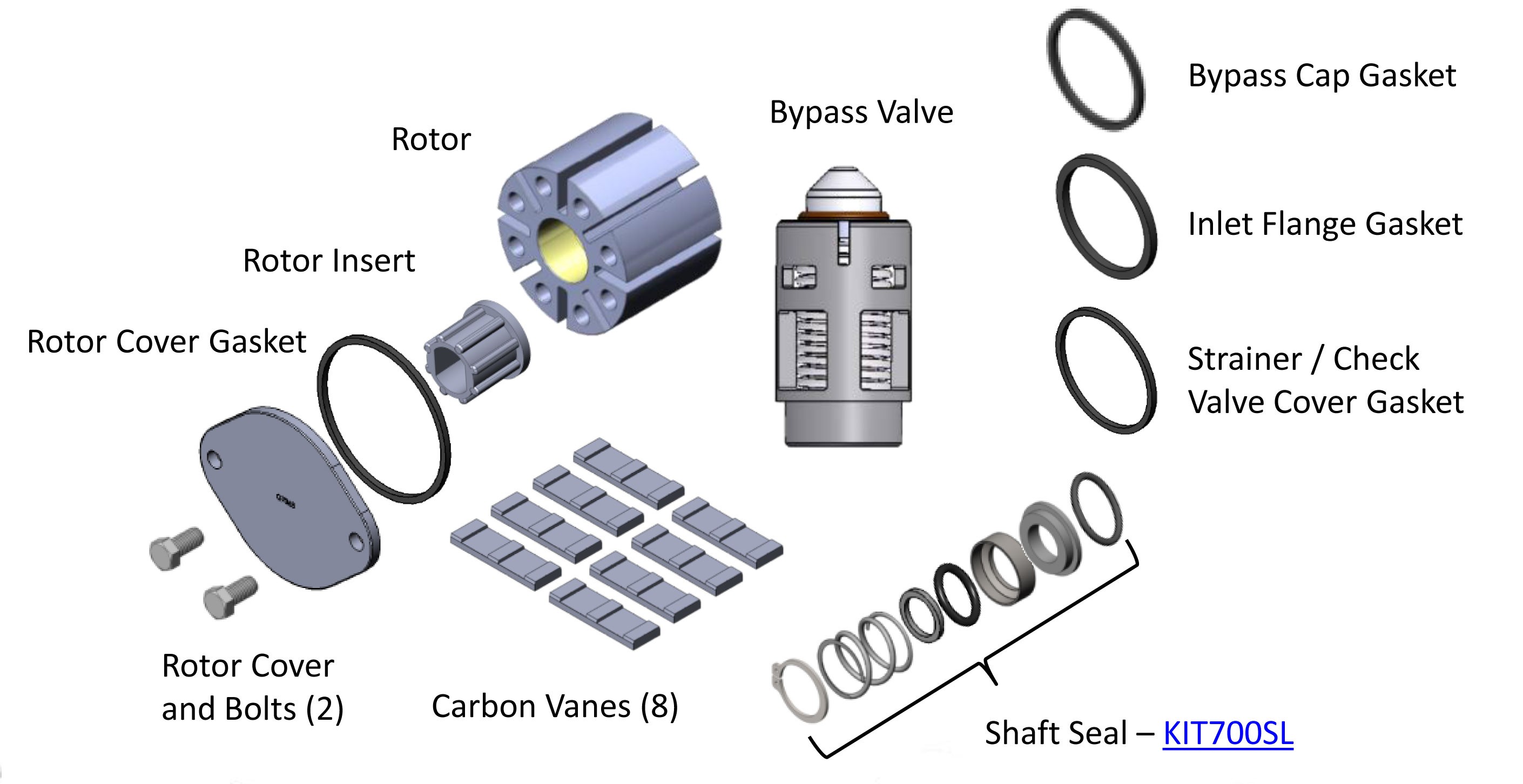 FillRite 300KTF7794 Rebuild Kit for FR300 Series Pumps Global Fueling