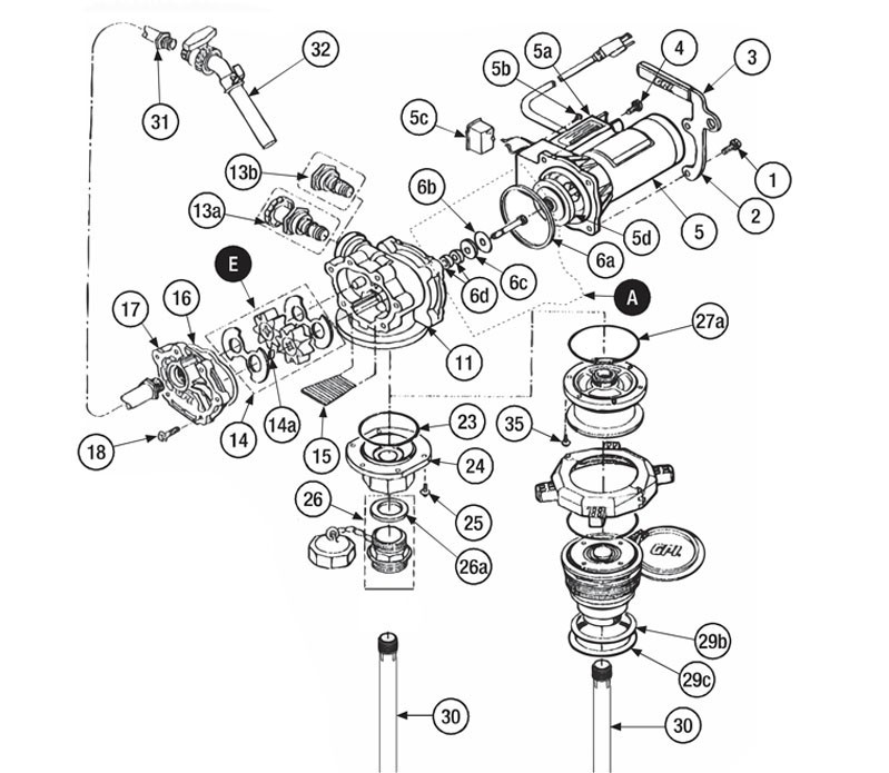 GPI 119006-2 115-Volt Motor Assembly for PA-200H Pump ...