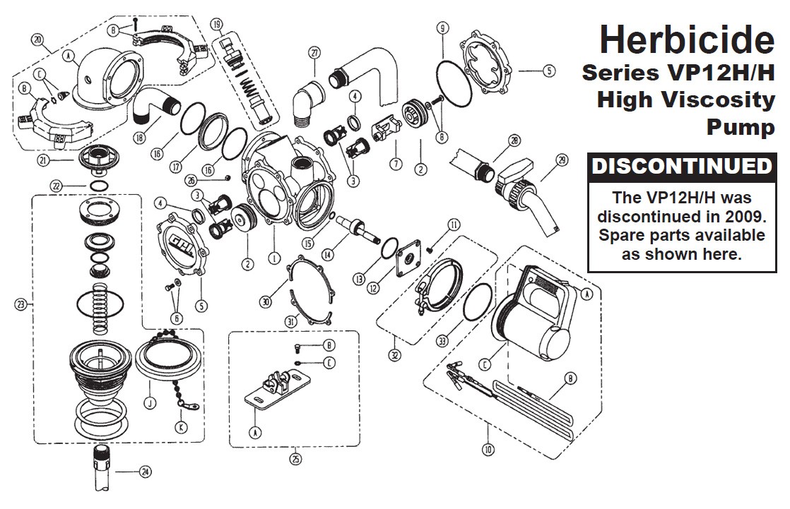 GPI 1155211 Bung Adapter Seal Kit for VP12H/H High Viscosity Pump