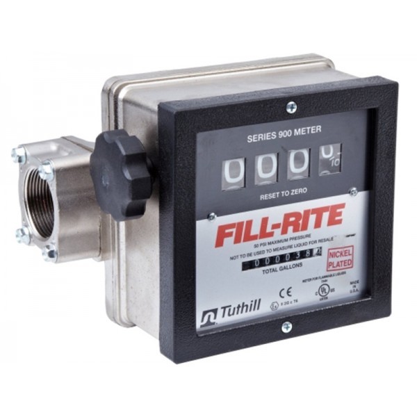 back to 0 Inlet Size 1.5” 40~150L/Min 1PCS Mechanical Fuel Flow Meter 4 Digits 