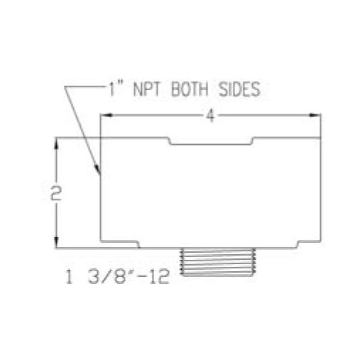 CimTek 50004 1" NPT Cast Iron Fuel Filter Adaptor Global Fueling